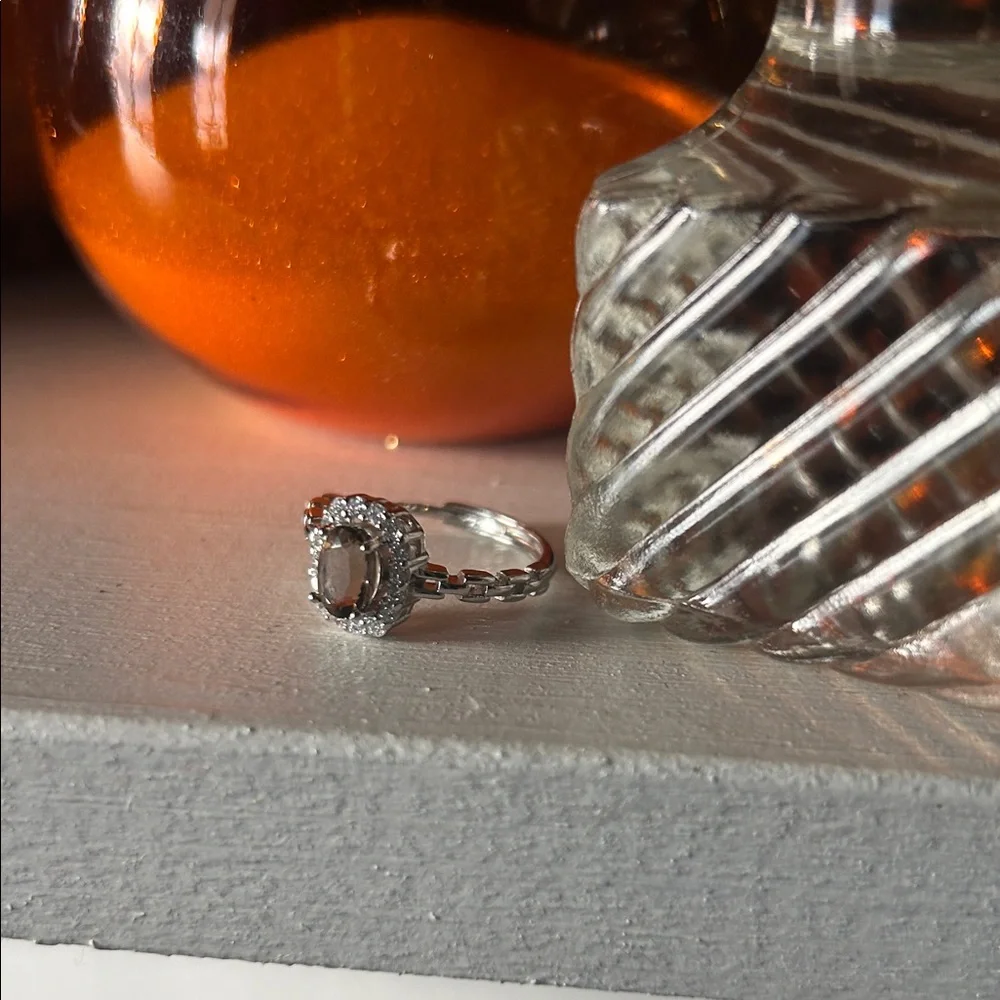 Sterling Silver and Smokey Topaz Ring